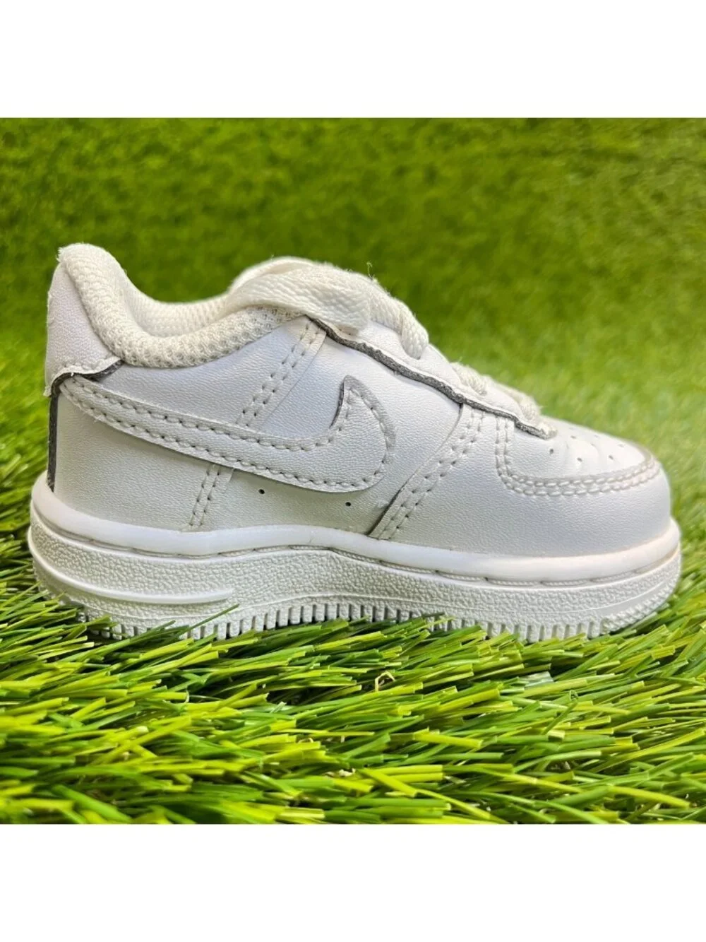 Nike Air Force 1 Low Toddler Size 4C White Athletic Leather Shoes Sneakers